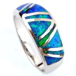 Fashion Blue Opal Rings Plain New Designs أحدث وصول جديد