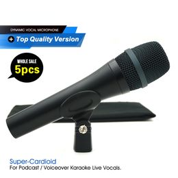 5pcs Grade A Quality Professional Wired Microphone E945 Super-Cardioid 945 Dynamic Mic For Live Vocals Karaoke Performance Stage