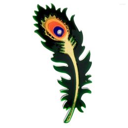 Brooches CINDY XIANG Acrylic Peacock Feather For Women Elegant Pin Acetate Fibre Jewellery Arrival 2022