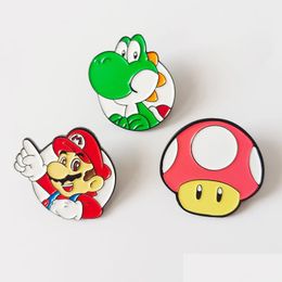 Pins Brooches Cute Movies Games Hard Enamel Pins Collect Metal Cartoon Brooch Backpack Hat Bag Collar Lapel Badges Women Fashion Jew Dhu0X