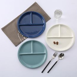 Dinnerware Sets 10 Inch Fast Plate Bone China Scandinavian Color Glaze Ceramic Household Steak Breakfast Compartment Round