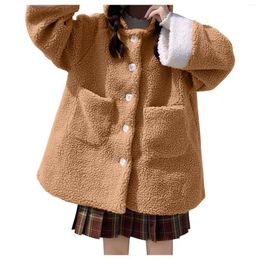 Women's Fur Women's Ear Imitation Coat For Women Medium And Long Cute Girl Hoodie Snow Jacket Outwear