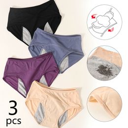 Women's Panties 3pcs Leak Proof Menstrual Physiological Pants Women Underwear Period Comfortable Waterproof Briefs 221102