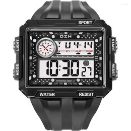 Wristwatches Military Sports Watches Male Clock 5Bar Waterproof LED Digital Watch Men Alarm Chrono Square Relogio Masculino 2022