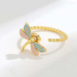 Wedding Rings 1 PC Creative Fashion Dragonfly For Women Adjustable Ring Finger Banquet Party Jewellery Gift