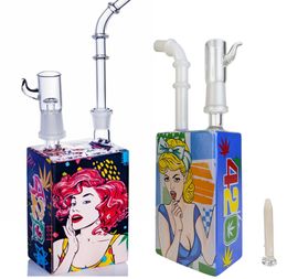 Smoking Accessories mini glass beaker bongs oil dab rigs Colourful Cute Design