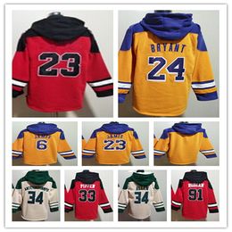 Man LA Chicago Milwaukee Basketball Sweatshirts Hoodies Jersey 23 Michael 91 Rodman 33 Pippen Giannis 34 Antetokounmpo Ray 34 Allen LeBron 23 6 James 8 24 KB BRYANT