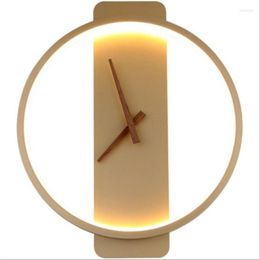 Wall Lamps Nordic Lamp Modern Minimalist Bedroom Bedside Creative Personality Living Room Dining Silent Clock Modelling