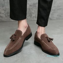 Dress Shoes Faux Suede Solid Colour Casual Fashion Tassel Daily Professional Banquet Simple