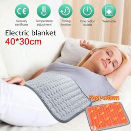 Blankets EU Electric Heating Pad Winter Thicker Heater Bed Warmer Thermostat Mini Mat 40X30cm Adjustable Temperature Blanket