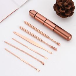 6-piece/set Home stainless steel ear scoop portable spiral ear tool suitable for adults and children LK358