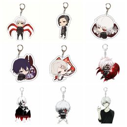 Other Event Party Supplies Tokyo Gho Keychain Kaneki Ken Key Chain Pendant Acrylic Accessories Cartoon Japan Star Ring For Packbag D Smt5H