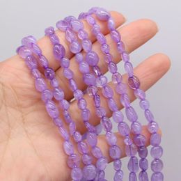 Beads Natural Purple Jade Beaded Irregular Shape For Jewellery Making DIY Necklace Bracelet Accessries 6-8mm