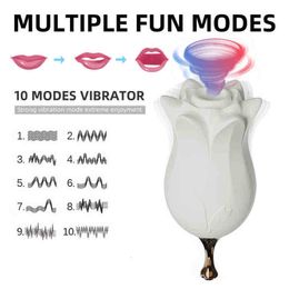 Sex toys masager toy NXY Vibrators White Rose Toy Lily the Clitoris Stimulator Toys Ipx7 Waterproof Breast Massager Dildo Vibrator 0104 85ZU 0B12