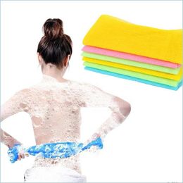 Bath Tools Accessories Nylon Japanese Exfoliating Beauty Skin Bath Shower Wash Cloth Towel Back Scrub Mti Colors Drop Delivery 202 Dhrwi