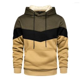 Men's Hoodies 2022 Men's Patchwork Polar Fleece Warm Streetwear Causal Fashion Harajuku Male Coat Plus Size