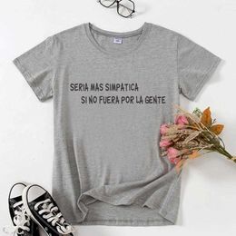 Fashion T-shirts Spanish Camiseta T Shirt Mujer Phrase Print Womens T-shirt