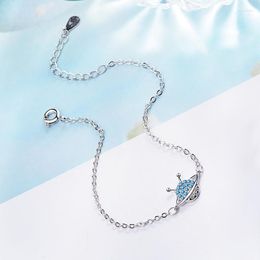 Link Bracelets Lovely Animal Pendant Tiny Blue Zirconia Charm Chain & Bangles Fashion Jewellery Gifts For Women