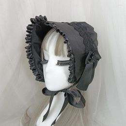 Party Supplies Vintage Victorian Multilaye Lace Bonnet Hat Gothic Lolita Women Girls Maid Cosplay Headpiece