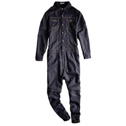 Men's Jeans Sokotoo Men's linen detachable sleeve short jumpsuits Joggers Two way overalls Black Blue T221102