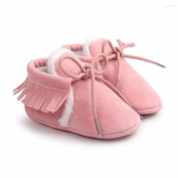 First Walkers Baywell PU Leather Baby Moccasins Infant Soft Moccs Shoes Fringe Soled Non-slip Footwear Crib