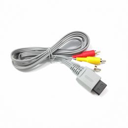 1.8m صوت فيديو AV Cable Game Console 3 RCA Cord Wire Main 480p for Nintendo Wii Console