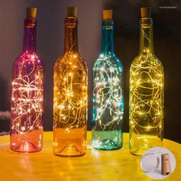 Strings 5pcs Wine Bottle Light With Cork LED String Lights Holiday Fairy Garland Christmas Decorations For Home Wedding Bar Garden Decor