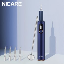 Other Oral Hygiene NICARE Ultrasonic Dental Washer USB Rechargeable Sonic Teeth Tartar Calculus Plaque Remover Whitening Clean 221101