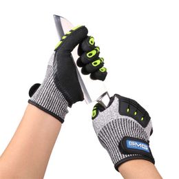 Cut Resistant Gloves Anti Shock Absorbing Mechanics Impact GMG TPR Safety Work Gloves Vibration Oil-proof-zjj