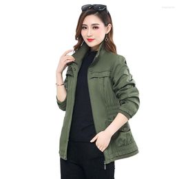 Women's Trench Coats Middle Aged Women Windbreaker Jacket Spring Autumn Mid Long Outerwear Loose Sleeve Slim Female Tops R1690