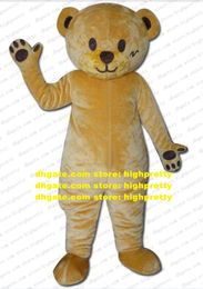 Competent Teddy Bear Mascot Costume Adult Character Dark Brown In The Ear Crooked Decoration On The Left Cheek ZZ3229 Free Ship