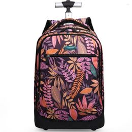 Duffel Bags Fashion 18 Inch Backpack Trolley Multifunction Travel Bag Casters Computer Mezzanine Carry On Wheels School