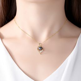 Brand Design Freshwater Pearl Feather s925 Silver Pendant Necklace Women Jewelry Micro Set Zircon Plated 18k Gold 2 Color Collar Chain Necklace Accessories