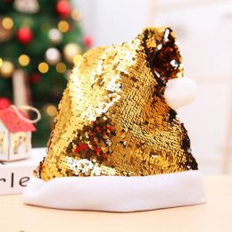 Fashion Christmas Decorations Skull Caps Double Turn Christmas Sequins Hat Colorful Beads Pick Adult Antlers Santa Hats