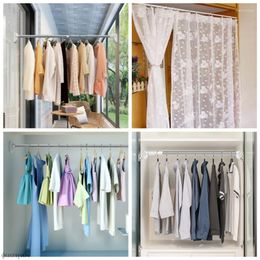 Shower Curtains Curtain Rod Clothing For DIY Space Rods Poles Clothes Wardrobe Organiser Rack