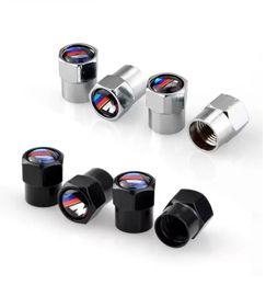 4pcs M Emblem Auto sticker Car Tire Valve Cap Tyre Air Bolt Stems Caps Auto Dustproof Cover for bmw