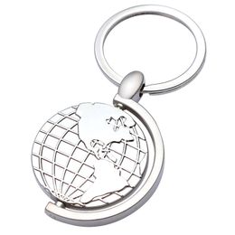 Rotating Globe Keychains Metal Keychain Key Chain Pendant Promotion Gift Keyring