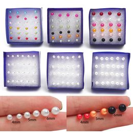 40/20/12Pair/ Set Classic Fashion Colour CZ Element Stud Earrings for Women Men Girls Round White Pink Red Crystal Cubic Zirconia Earring Studs Mens Jewellery Wholesale