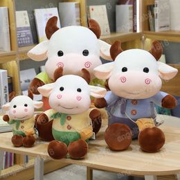 33cm Cute Animal Cartoon Cows Stuffed Plush Toy Kawaii Cattle Comfortable Soft Toy Children Girl Birthday Present Christmas Gift