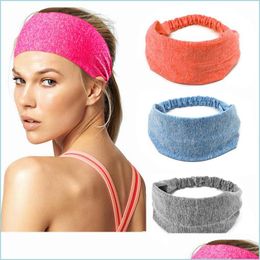 Hair Band 11 Colours Elastic Sweatband Sports Gym Headband Antislip Women Men Breathable Basketball Fitness Yoga Volleyball Cycling H Dhhdh