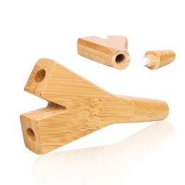 Bamboo Smoking Pipes Portable Creative Mini Smoke Pipe Bongs fit to Cigarette Roller Tobacco Holder with Filter Smoking Tools Accessories