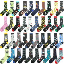 Men's Socks Animal Dog Mens Women Sock Combed Cotton Funny Men's Tube Skateboard 1Pair