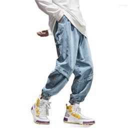 Men's Jeans Fashion Designer Men's Spring And Summer Loose Version Stitching Denim Overalls Japanese Retro Hip-Hop 5XL