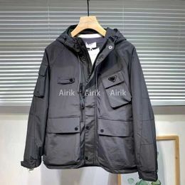 Men's Down Parkas Casual Mens Jacket P Letter Outwear Doudoune Men Winter Coat Knuckles Warm Clothings