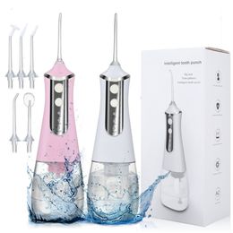 Other Oral Hygiene 350ml Care Irrigator Dental Water Flosser whitener 3Modes Rechargeable teeth whitening 5Nozzle Jet Tank Teeth Cleaner 221101