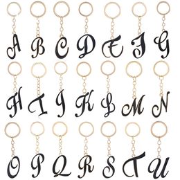 Key Rings A Z Initial Letters Pendant Keychains Cute Car Alphabet Chains Women Men Charm Keyring Bag Couple Accessories Gifts Drop D Smtmt