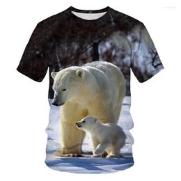Men's T Shirts Men's T-Shirts 3D Men 2022 Summer Printed Animal Bear Shirt Short Sleeve Funny Design Casual Tops Tees O-neck Male