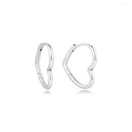 Hoop Earrings GPY For Women Asymmetrical Heart Earring Pendientes Kolczyki Earings Aretes Brincos 925 Sterling Silver Jewellery