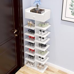 Clothing Storage Safe And Eco-friendly Solid Wood Shoe Cabinet Adjustable Racks Shelf Height Dual Row Fishbone Design Modern Shoes