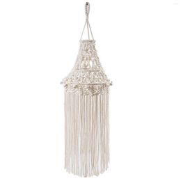 Tapestries Hand-Woven Macrame Lamp Shade Handmade Woven Durable Bohemian Decoration Chandelier Home Homestay El Wedding